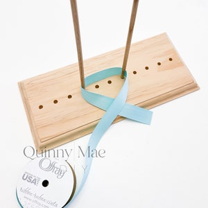 Elegant Wooden Bow Maker | for wreaths, hair bows, crafts, and decorations.