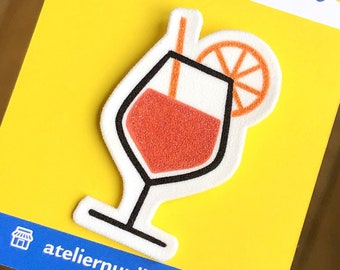 Italian Spritz Cocktail Pin - Fun Gift for Your Bestie - Drink Accessories