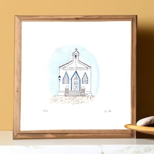 Chiesa di Agia Varvara, Andros, Grecia, stampa artistica - regalo per moglie o marito - souvenir delle vacanze greche