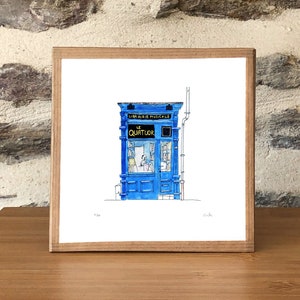 Music Bookstore in Paris Art Print - Charming Gift for Musicians and Luthiers