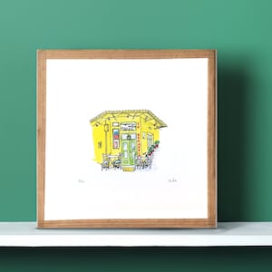 Taverna greca, Andros, Cicladi, Grecia, stampa artistica - souvenir delle vacanze in Grecia - decorazione della taverna greca
