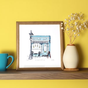 St Giles Café, Oxford, Regno Unito, stampa artistica - regalo per il giorno di Sant'Egidio - arredamento rustico inglese