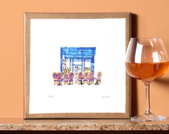 Vintage French Aperitif Federation Bar Custom Art Print - Paris Décor - Unique Gift for Bartender - Retro Bar Room Wall Decor