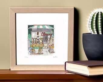 Cozy Library Decor - Elegant Parisian Bookstore Art Print for Bookworms - Giftful Reader