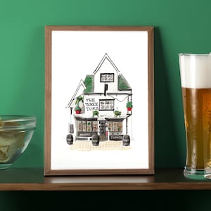 Pub inglese - Decorazione della campagna inglese - Poster da pub retrò