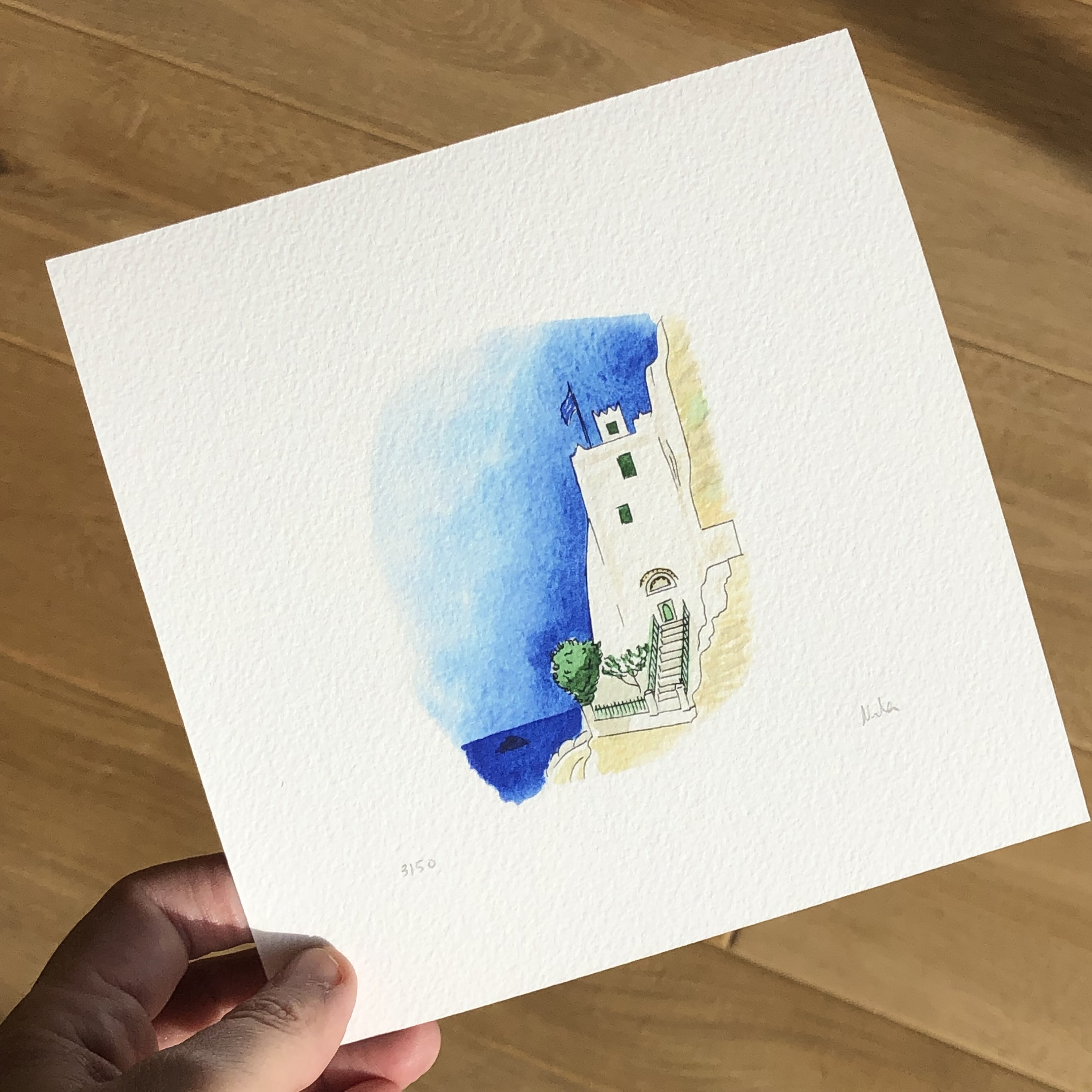 Island Print, Greece Chozoviotissa Monastery Art Unique Greek