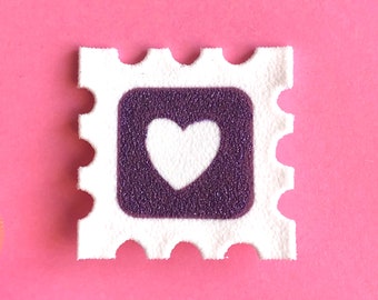 Love Postage Stamp Pin - Perfect Gift for Stamp Collectors - Original Message