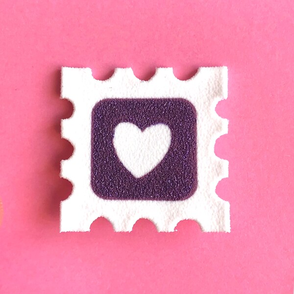 Pins timbre amour - cadeau philatéliste - bijou message d'amour