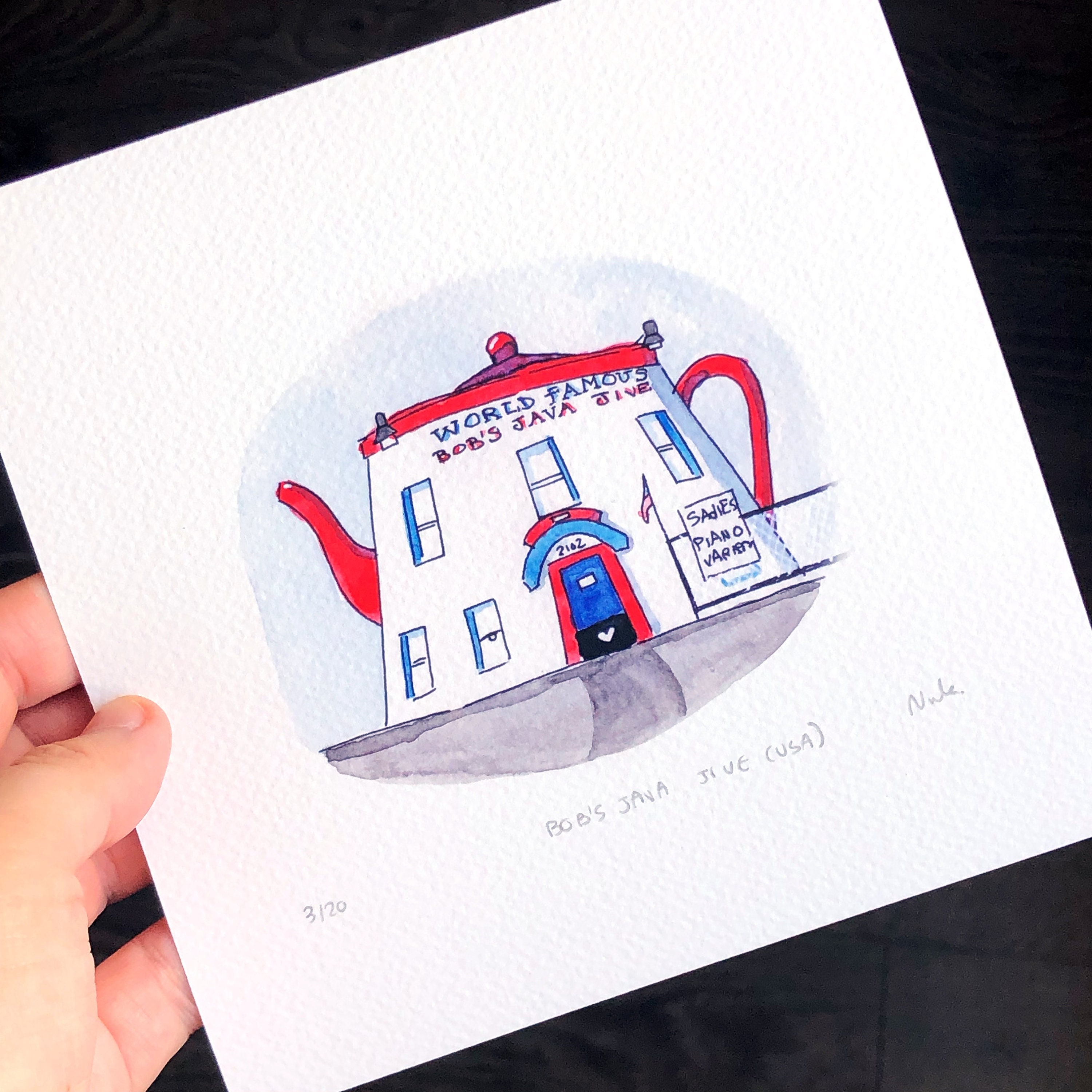 Art Print of World Famous Bob's Java Jive, Washington USA Native