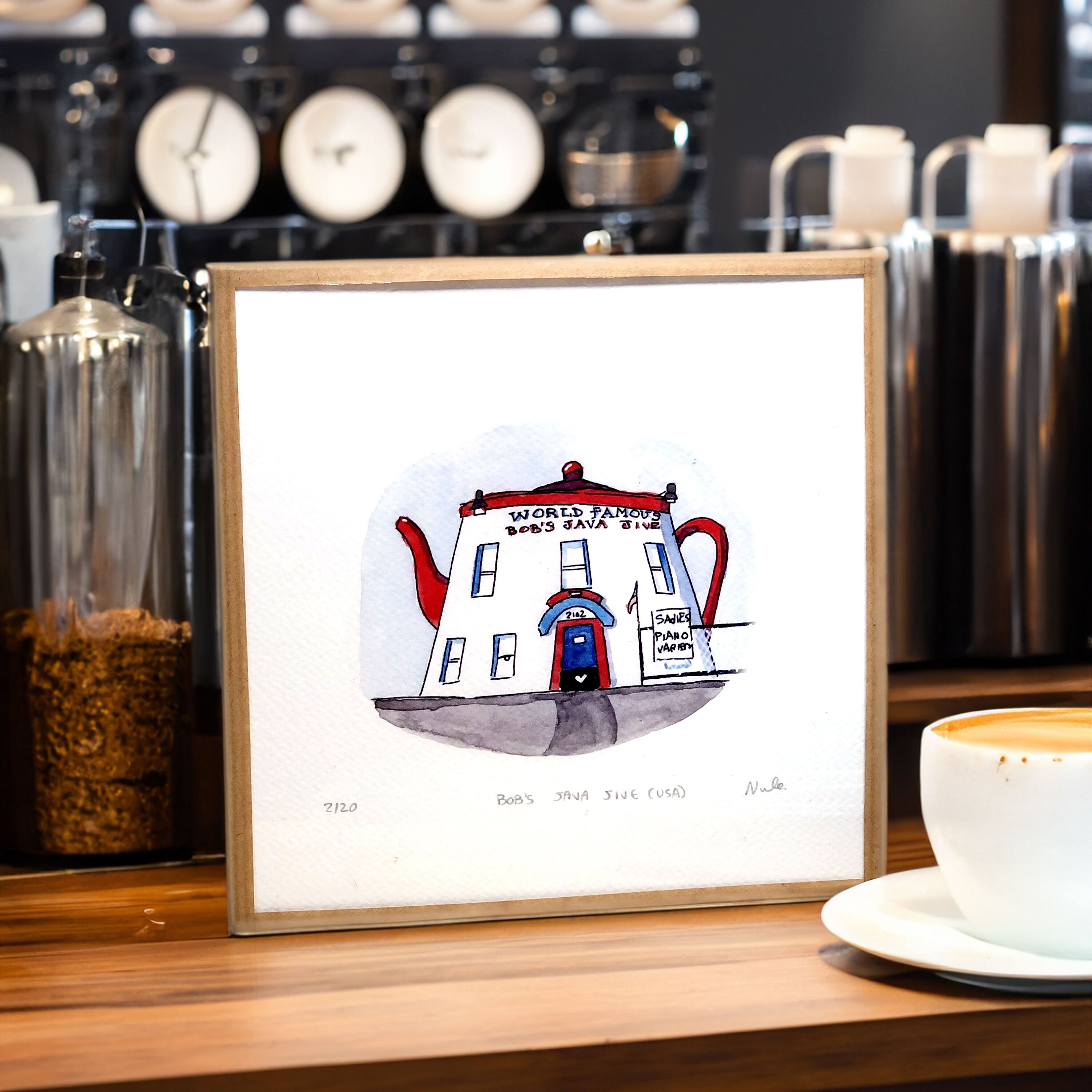 Art Print of World Famous Bob's Java Jive, Washington USA Native