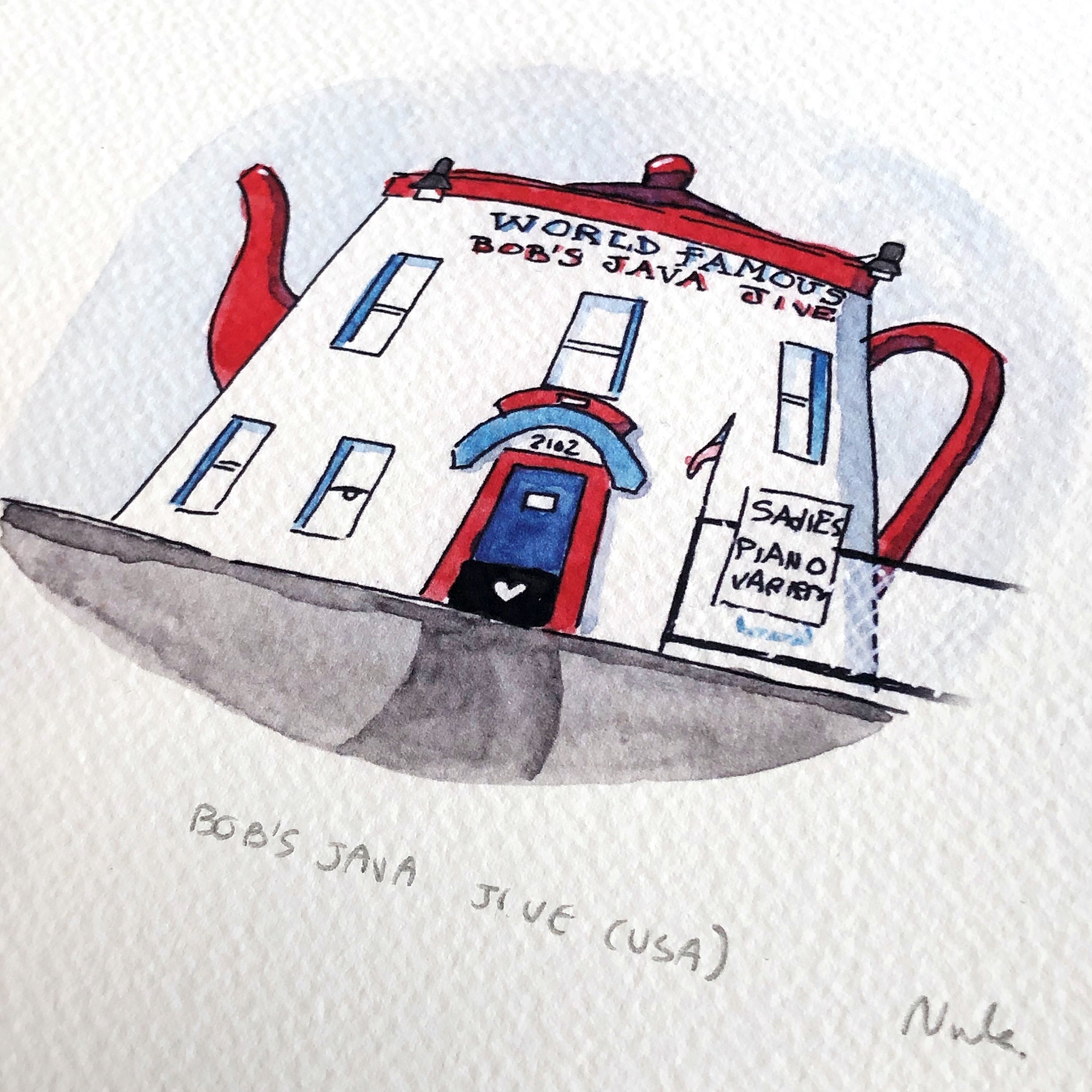 Art Print of World Famous Bob's Java Jive, Washington USA Native