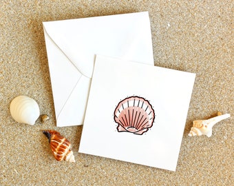 Walnut ST. Jacques seashell square post card