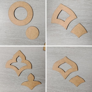 Pochoirs formes de base pour Mandala dot art dot painting 11 formes