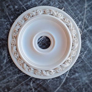 Curated visual reference: Picture Idea: 14 Modern Ceiling Medallion With Intricate Design For Chandeliers