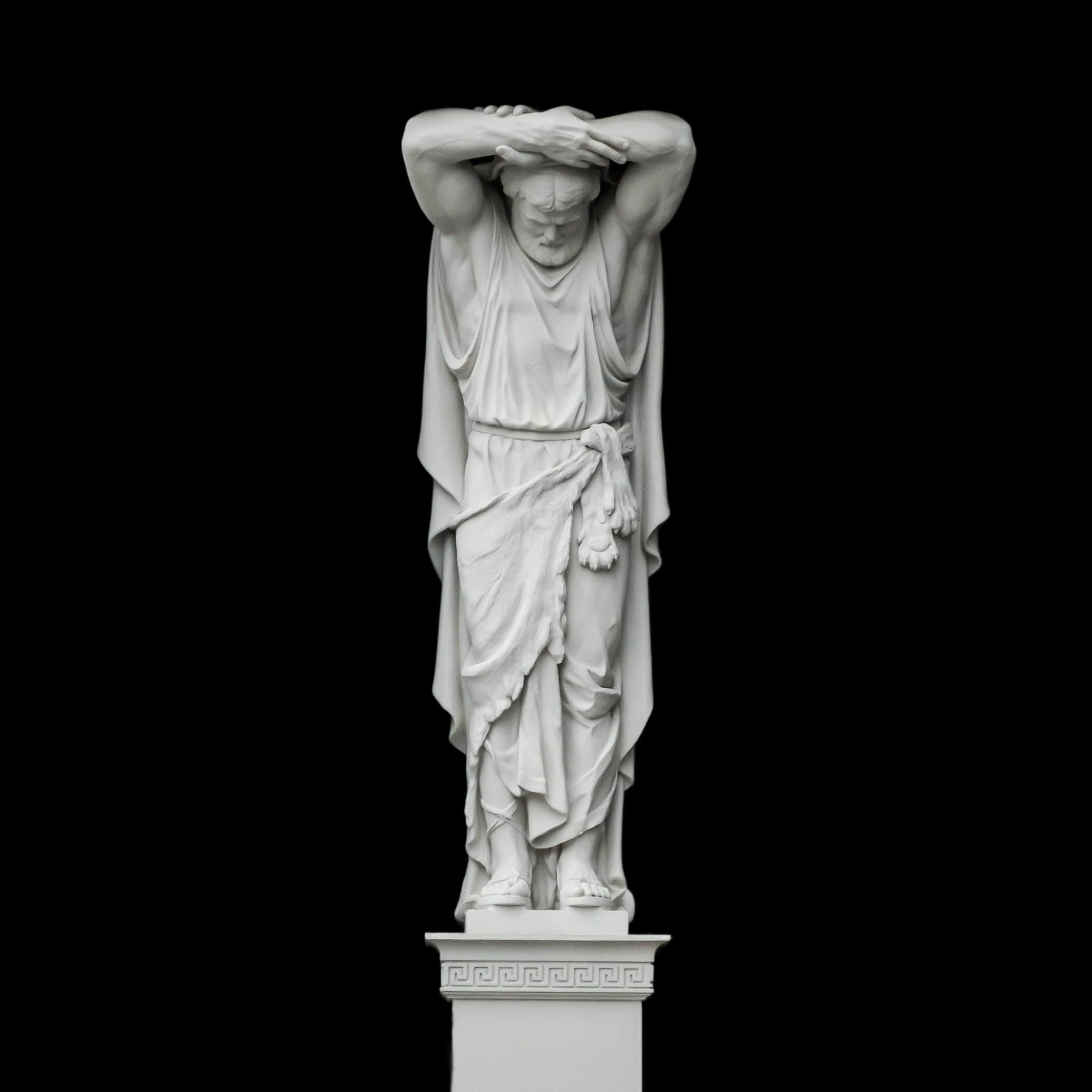 Antique Atlas Sculpture Large Size 50inch Statue Wall Decor