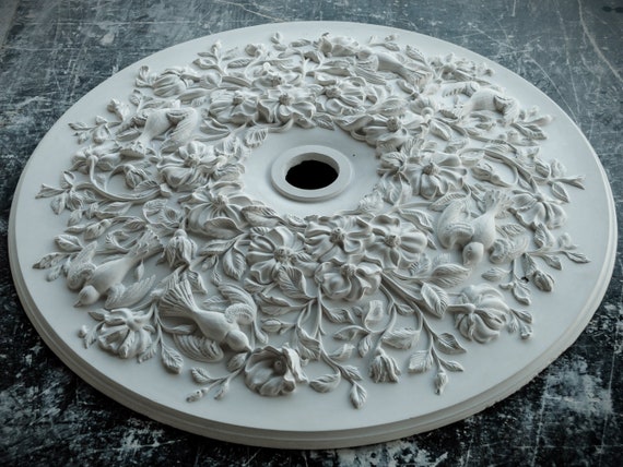 Ceiling Medallion Wall Art Ideas DIY Ceiling Medallion Using A Picture