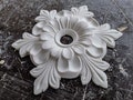 10-inch ceiling medallion in a flower shape, for light fixtures, 3d wall art installation, wall hanging flower large, plaster ceiling rose