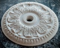 18" Vintage Plaster Ceiling Medallion with Intricate Carved Leaves and Exquisite Patterns - Classic Home Decor, and Ceiling Decoration