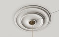 Sleek and Minimalist: Plaster Ceiling Medallion with Soft Lines Design 16", 22", 26", 30", 3D Wall Art Installation, Art Deco Stylish Decor