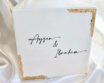 Acrylbox für Geldgeschenk und Karten zur Hochzeit Verlobung