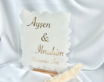Personalized name display name plate engagement nisan söz