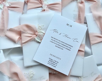 Invitation cards made of textured paper wedding Kina nisan engagement