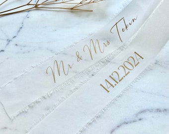 Blumenstraußband Straußband Chiffon Hochzeit Standesamt