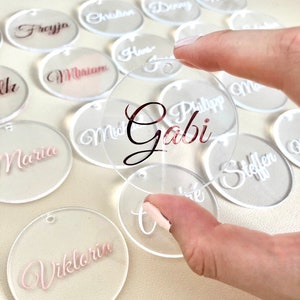 Vinyl decal stickers for name tag place cards name cards