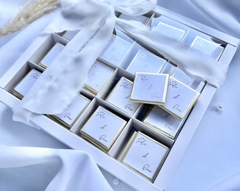 Personalisierte Schokobox Schokoladenbox für Gäste Verlobung söz nisan