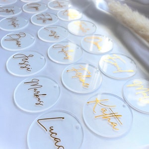 Name tag wedding place cards name cards acrylic 5 cm