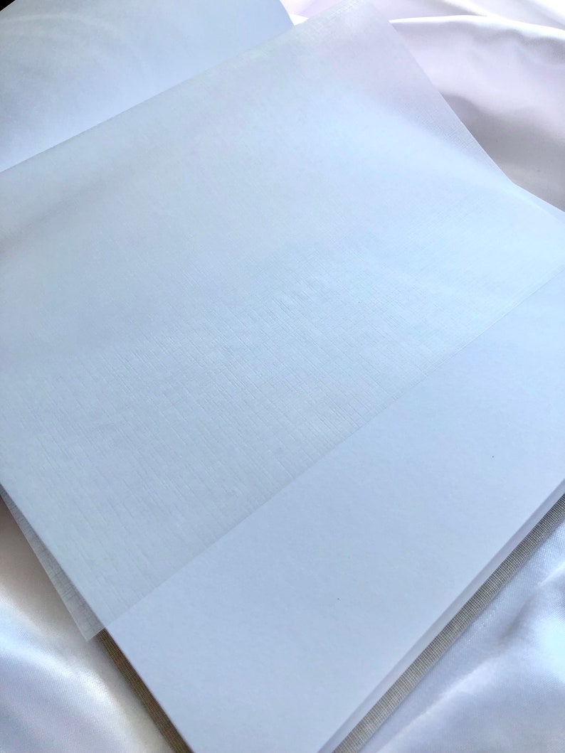 Gästebuch aus Leinen Hochzeit beige Fotoalbum Initialen Bild 6