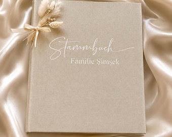 Wedding Register Linen A5 A4 | Beige Document Binder | Personalized Wedding Binder | Marriage Certificate Folder