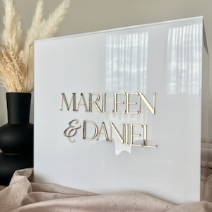 Acryl doos drop box met 3D-schrift cadeaukaarten bruiloft post bruiloft doos taki kutusu