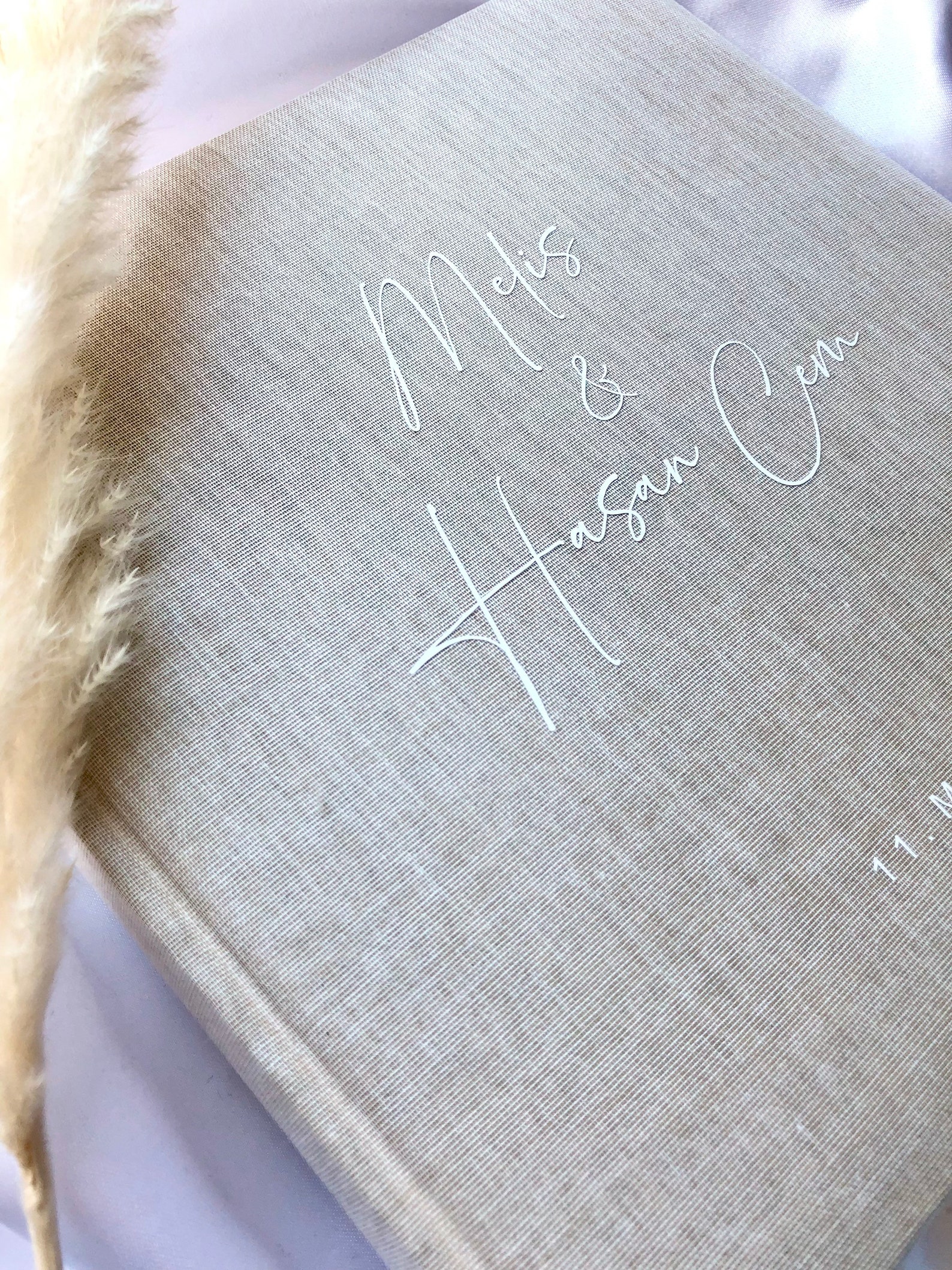 Gästebuch aus Leinen Hochzeit beige Fotoalbum Etsy.de