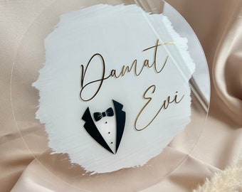 Door signs Damat evi wedding dügün reception sign
