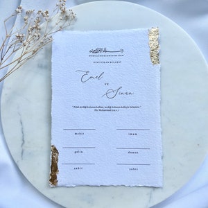 Islamische Eheurkunde dini nikah belgesi islamic wedding certificate
