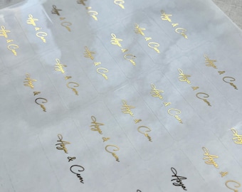 Personalized stickers for wedding, christening, and birthday favors | Custom DIY labels, transparent glossy stickers
