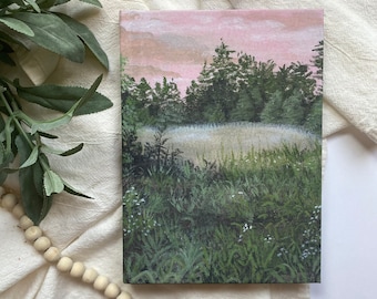 Morning Beauty Landscape Painting Hardcover Journal Matte