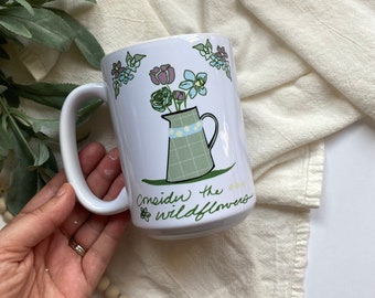 Consider the Wildflowers Spring Floral 15 oz Ceramic Mug