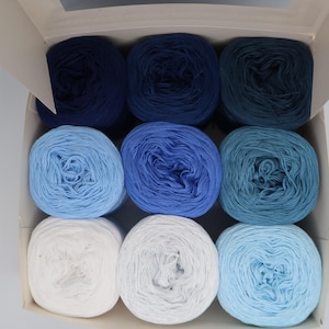 Bobbel-Box No. 17 - Winter - Box with 9 colors - 3-ply and 4-ply - NEW