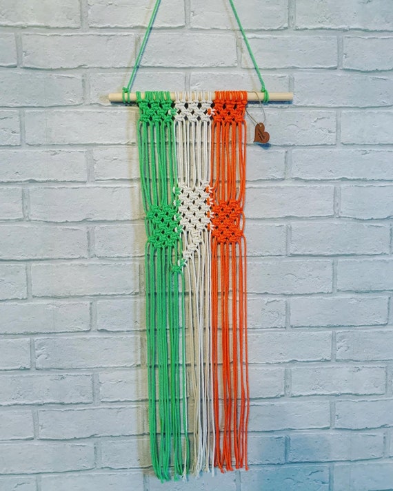 Irish Flag with shamrock wall hanging