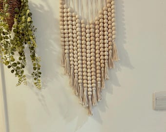 Boho beaded macrame wall hang