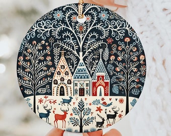 Hygge Christmas Scandinavian Christmas Ornaments Swedish Folk Art Gift Norwegian Christmas Home Decor Nordic Folk Art Christmas Tree Gift