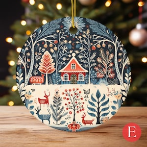 Image showcasing Scandinavian Christmas Ornaments Swedish Folk Art Gift Norwegian ...