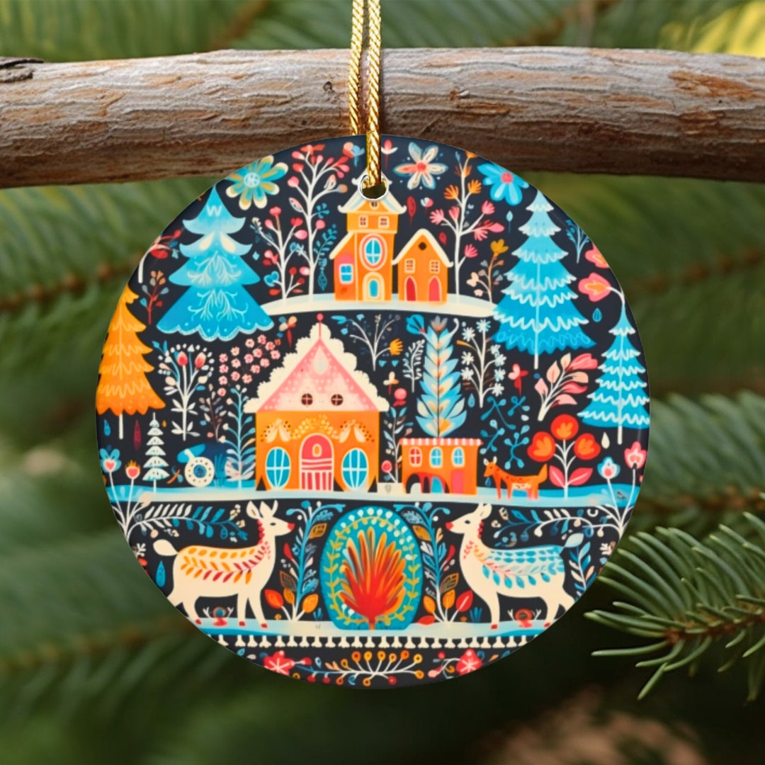 Scandinavian Christmas Ornament Etsy