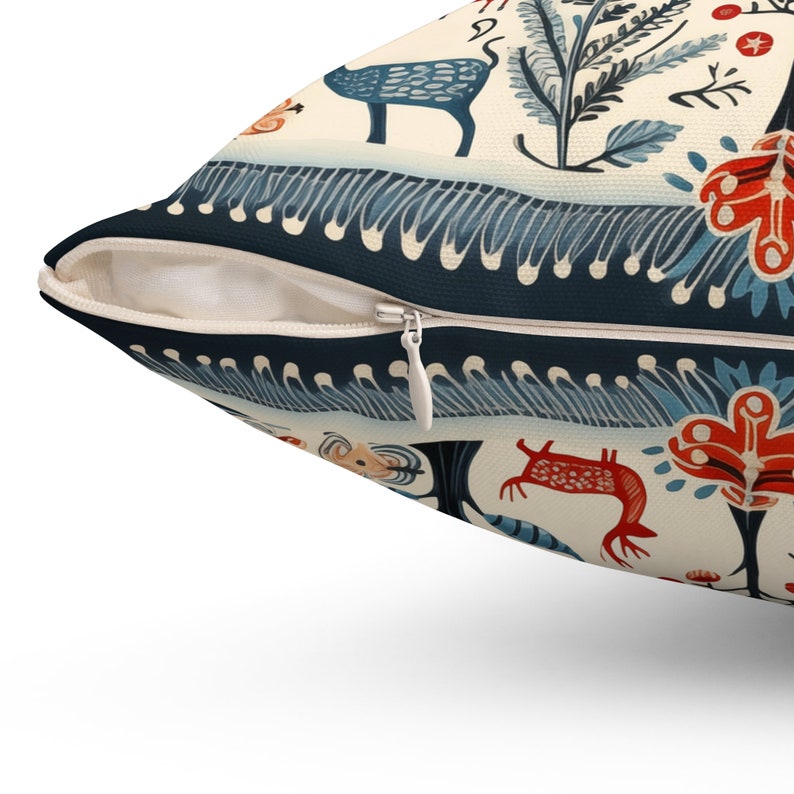 Scandinavian Home Decor Folk Art Pillow Nordic Art House Warming Gift image 3