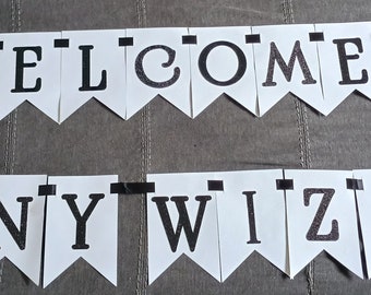 Welcome Tiny Wizard Banner, Baby Shower Banner, HP, Witch and Wizard Themed, Magic Theme, Potter Shower