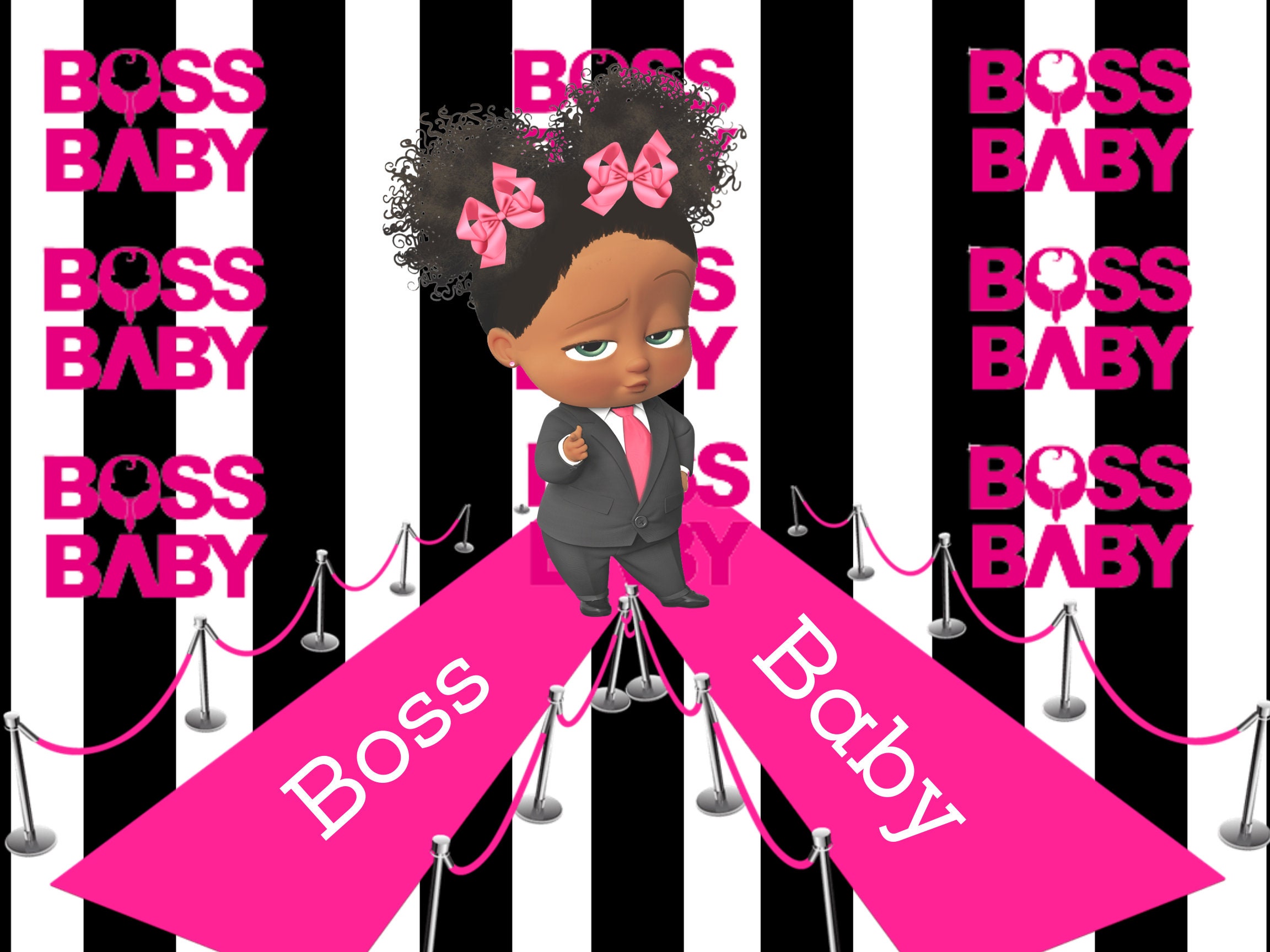 Girl Baby Boss Backdrop Etsy