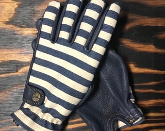 Folsom Denim Striped Gloves