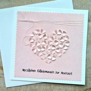 Hochzeitskarte - Zur Hochzeit - Herz